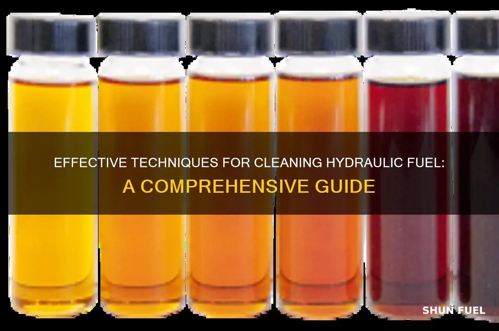 how to clean hydraulic fuel