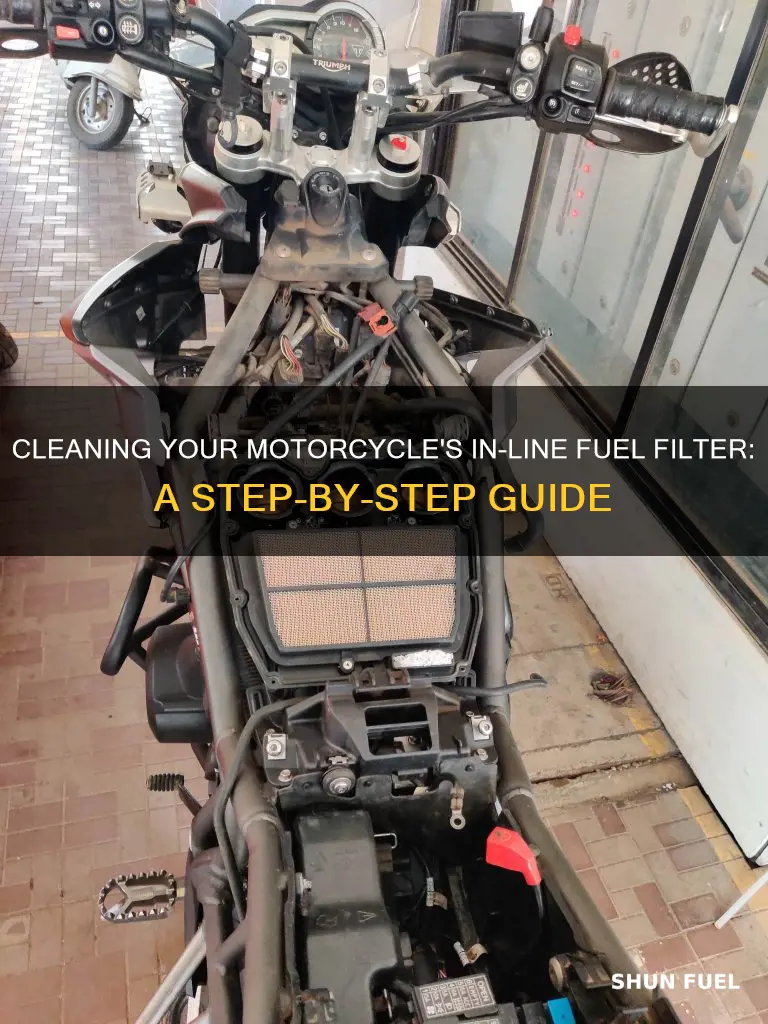 how to clean in line fuel filter motorcycle