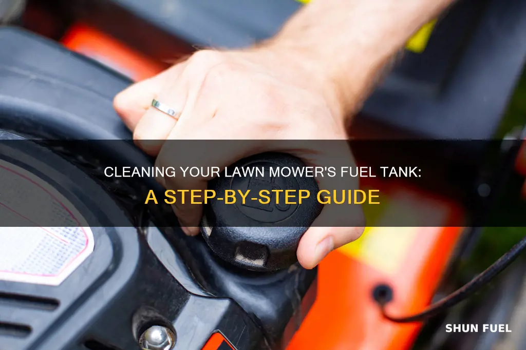 how to clean lawn mower fuel tank