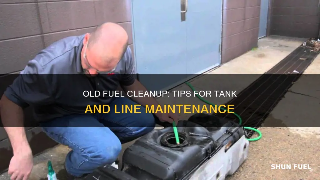 how to clean old fuel out of tank and lines