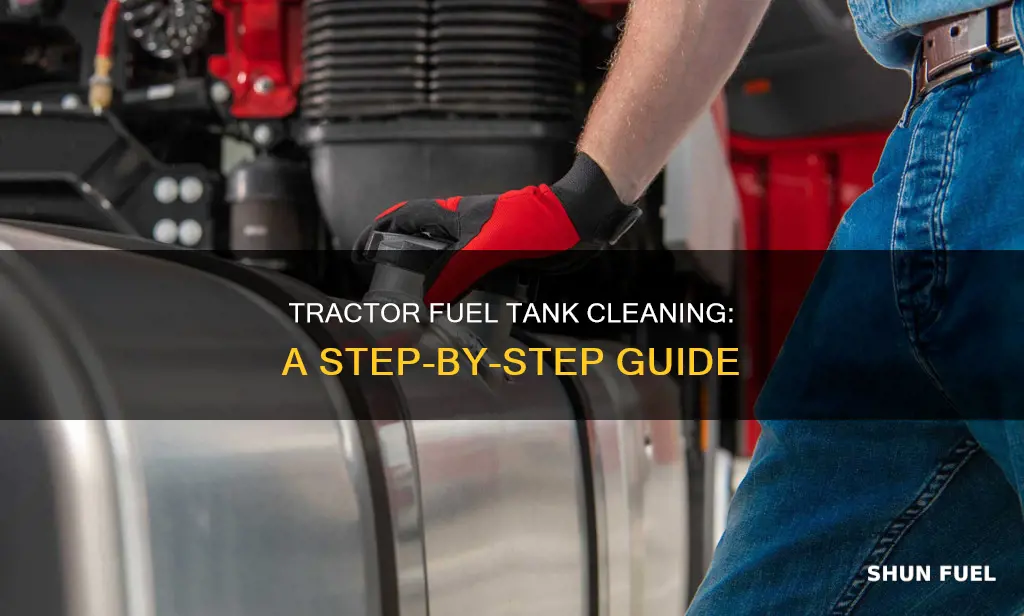 how to clean out a tractor diesel fuel tank