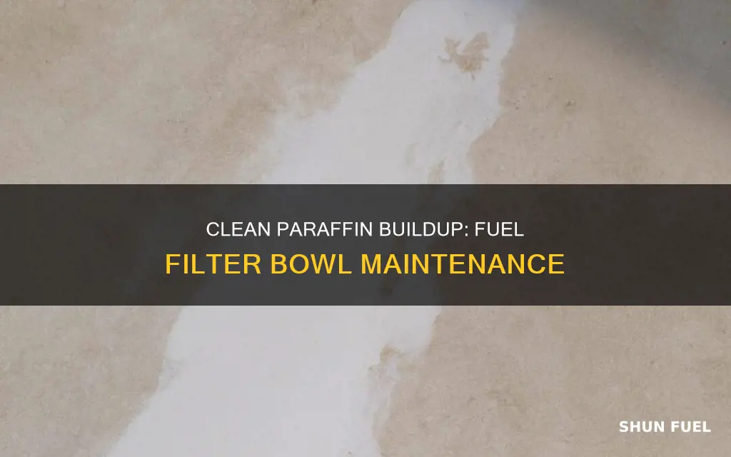 how to clean paraffin buildup in fuel filter bowl
