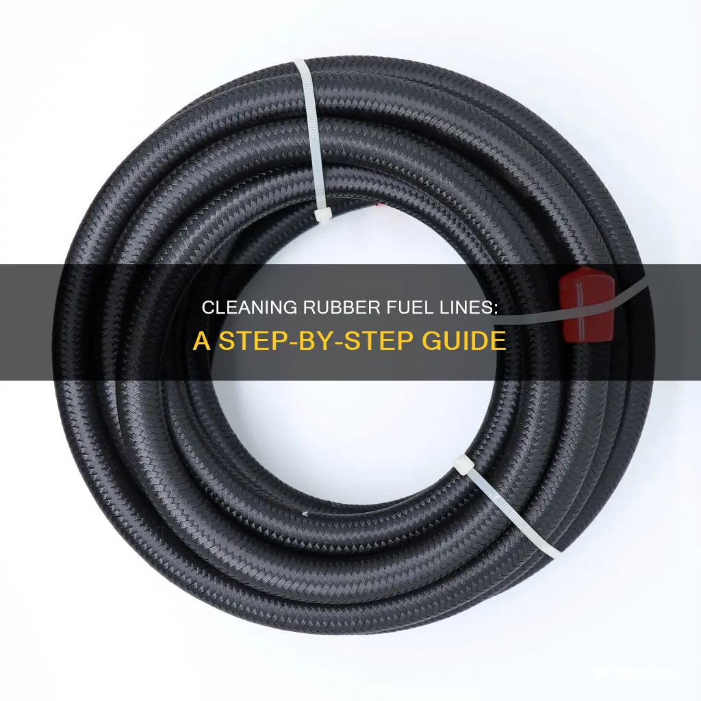 how to clean rubber fuel lines