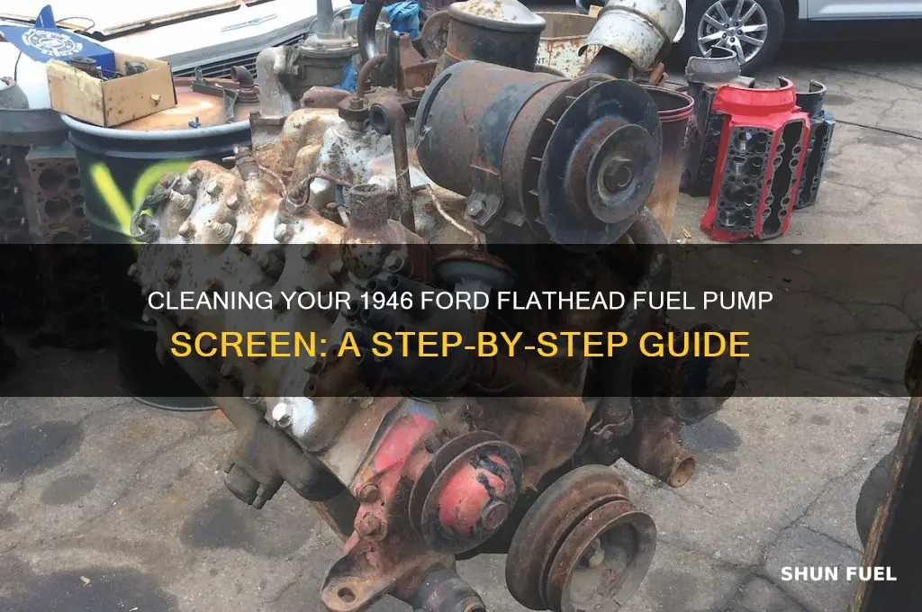 how to clean s 1946 ford flathead fuel pump screen