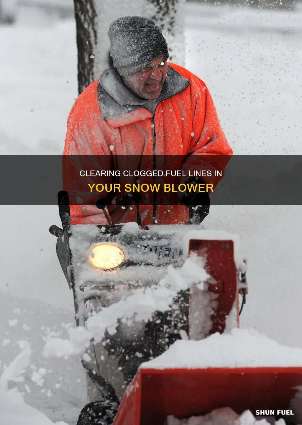 how to clean snow blower fuel line