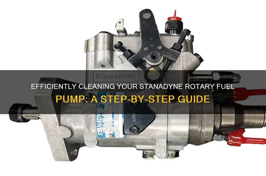 how to clean stanadyne rotary fuel pump