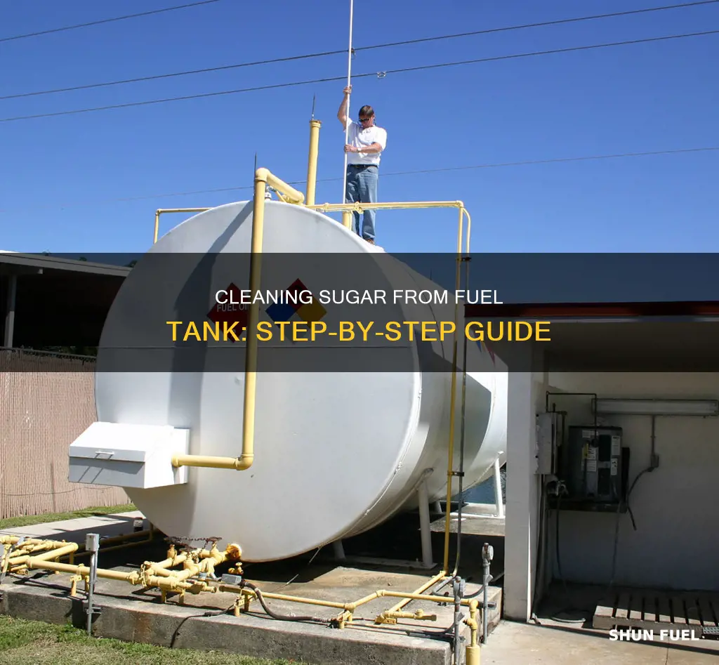 how to clean sugar from a fuel tank