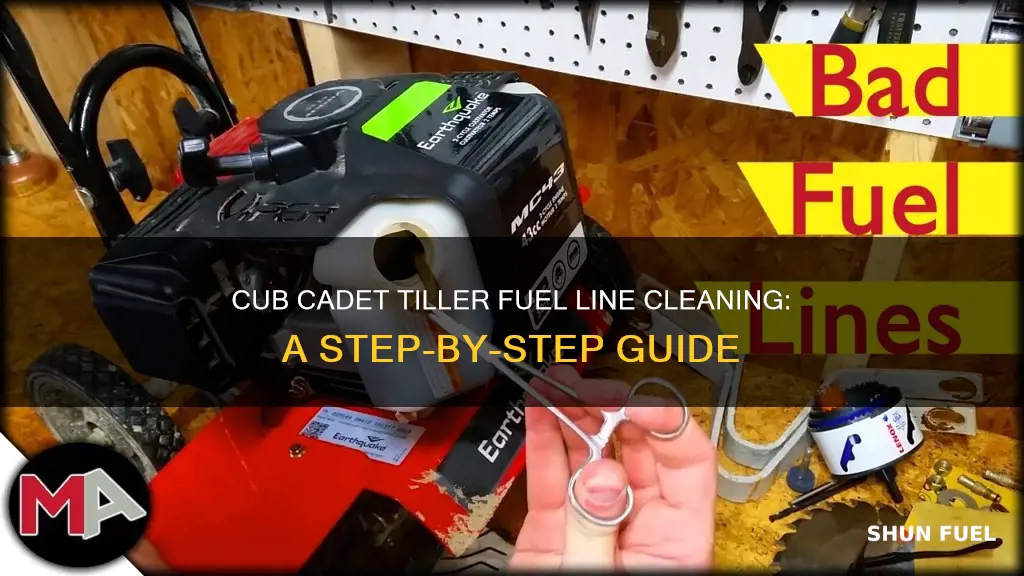 how to clean tiller fuel line cub cadet