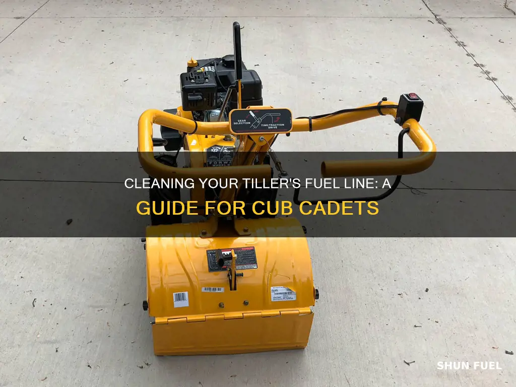 how to clean tiller fuel line cub cadet