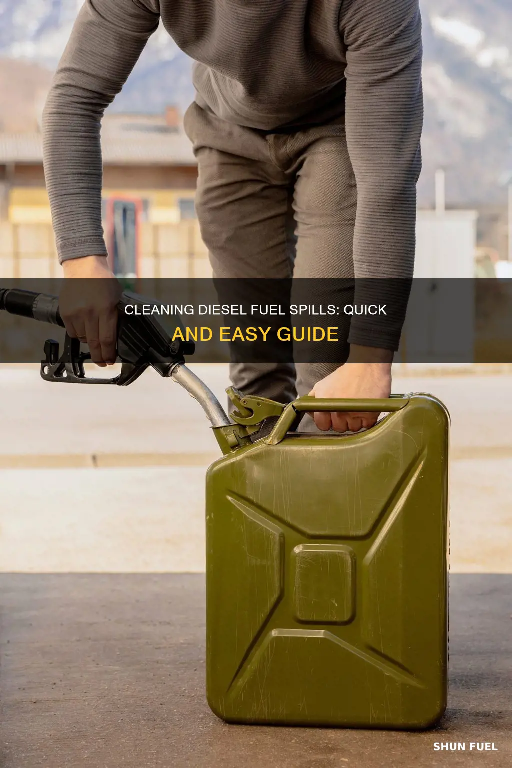 how to clean up diesel fuel spill