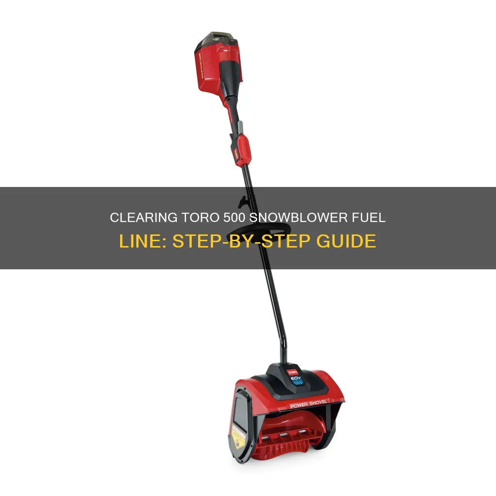 how to clear toro 500 series snowblower fuel line