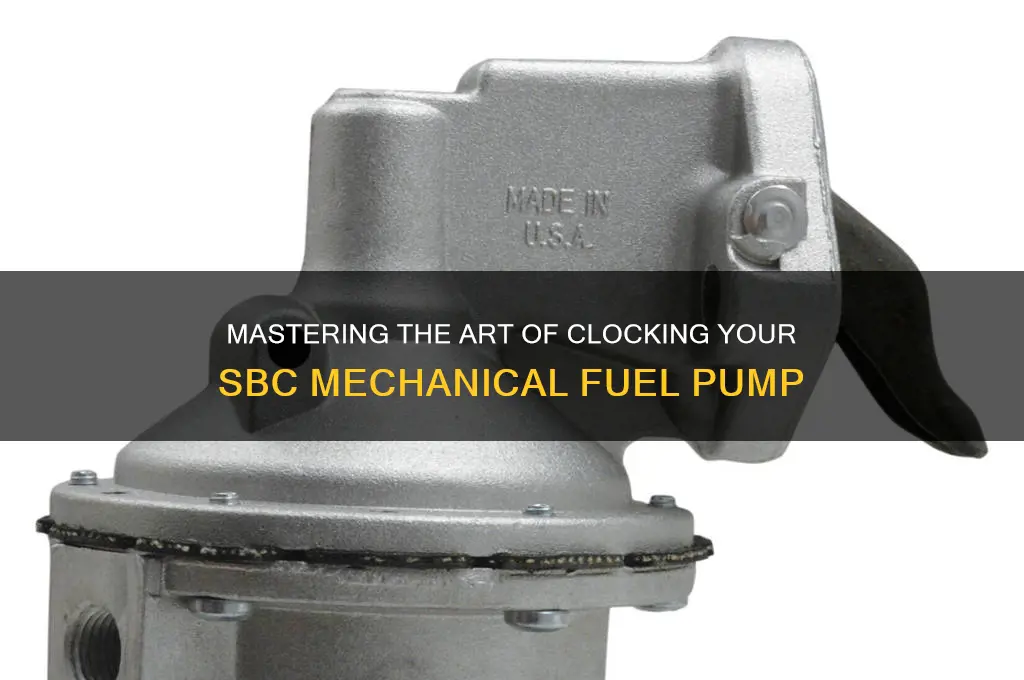 how to clock sbc mechanical fuel pump