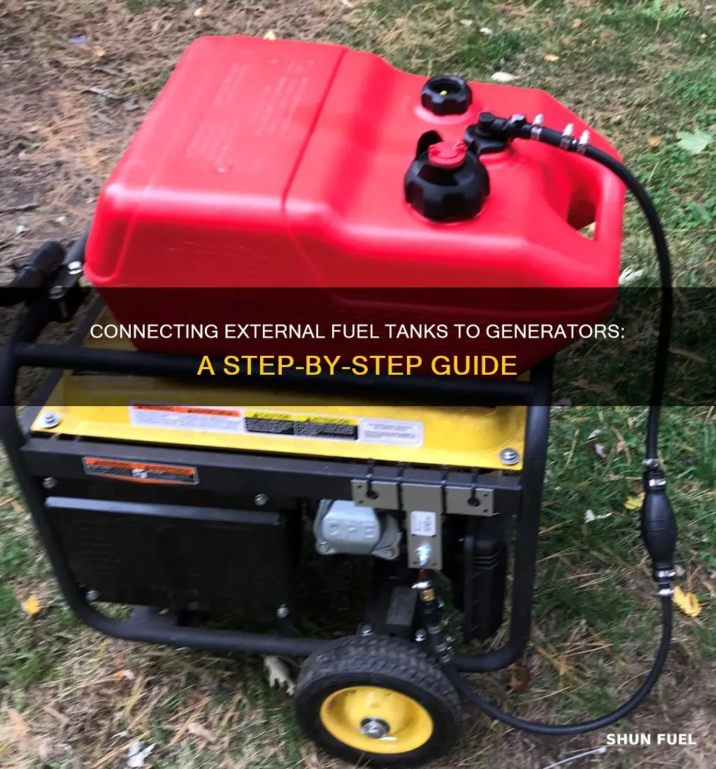 how to conect external fuel tank to generator