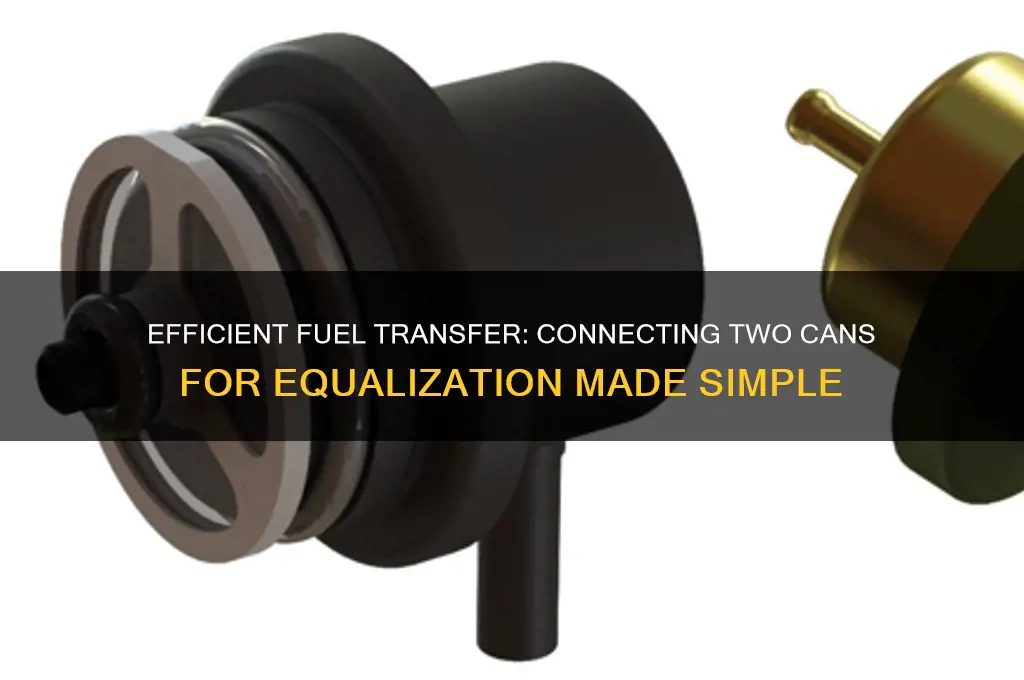 how to connect 2 fuel cans and have them equalize