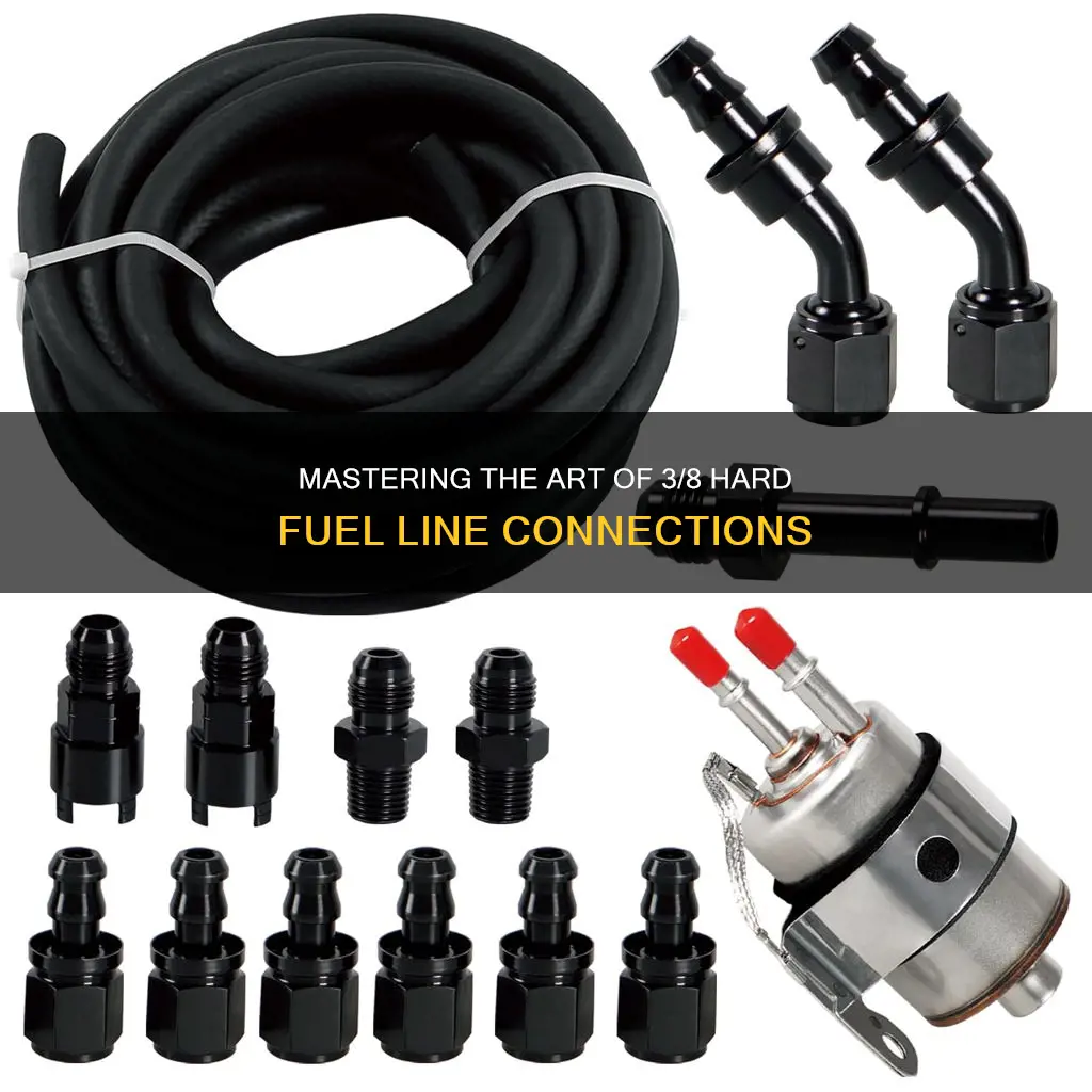 how to connect 3 8 hard fuel line to an