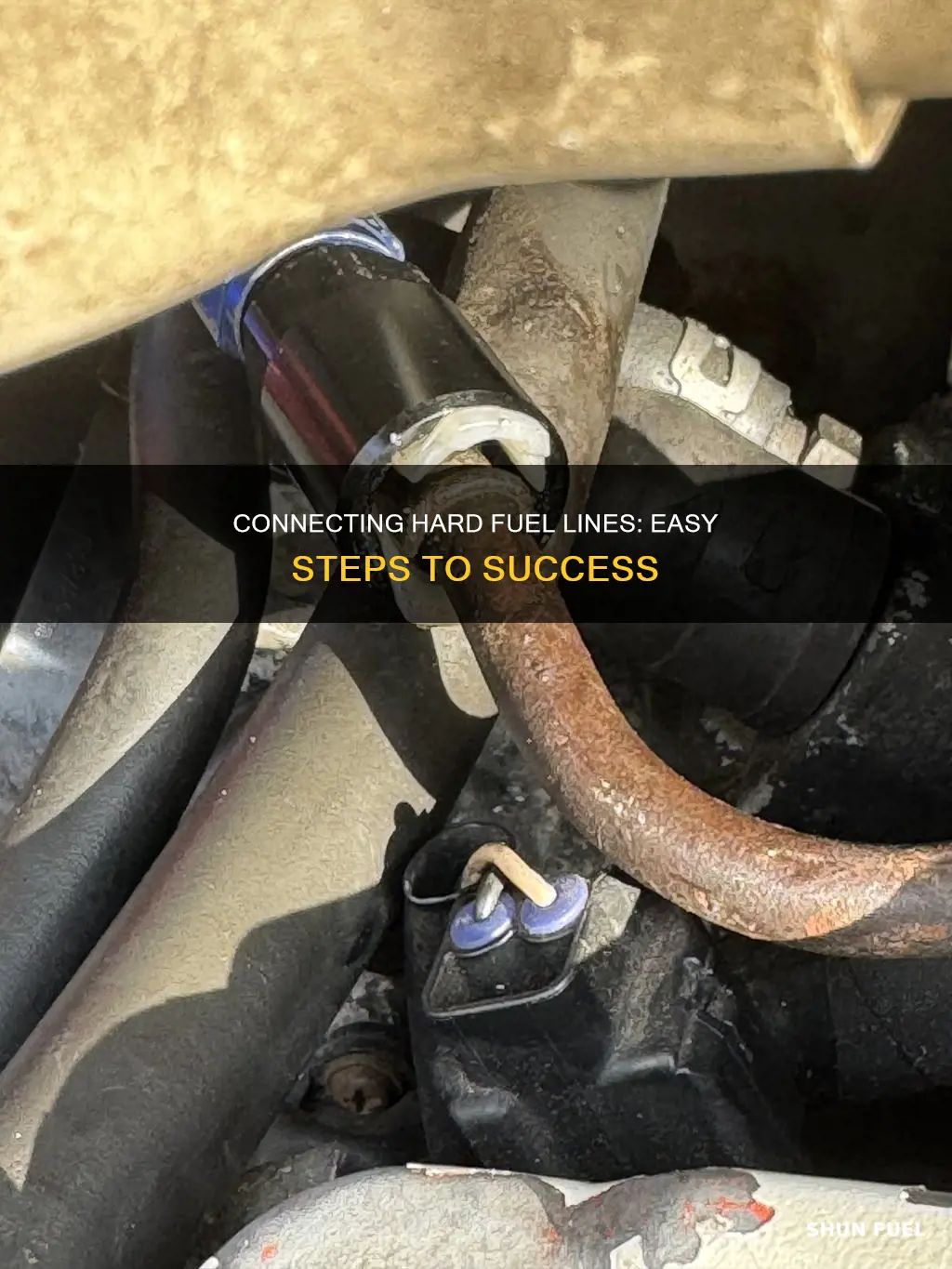 how to connect 3 8 hard fuel line to an