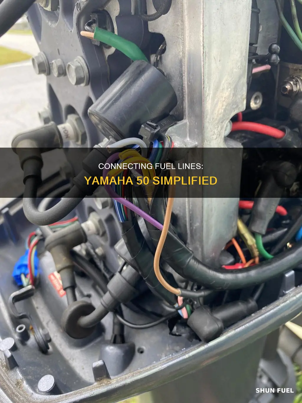 how to connect a fuel line to a yamaha 50