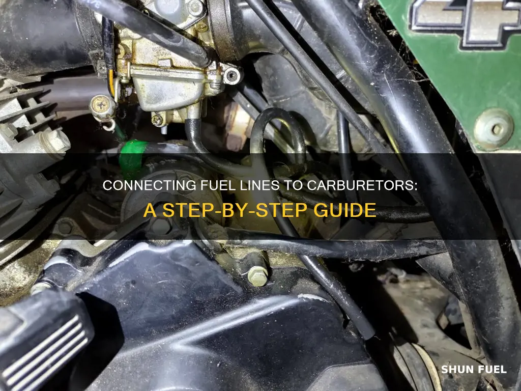 how to connect fuel line ot carburator