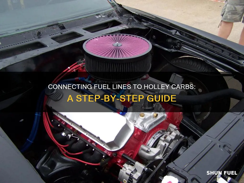 how to connect fuel line to holley carb