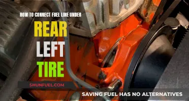 Reconnecting Fuel Lines: Under Rear Left Tire