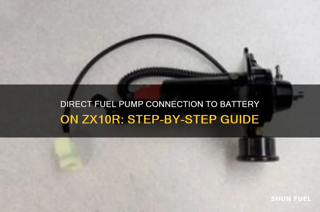 how to connect fuel pump derectly to the battery zx10r