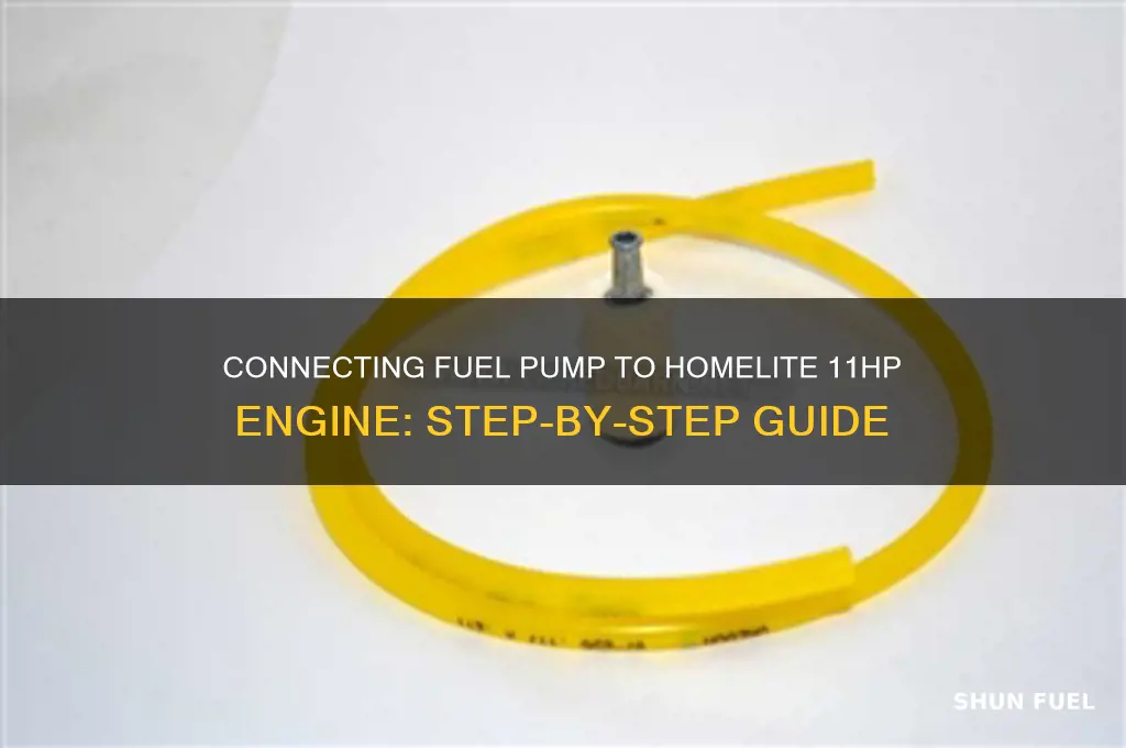 how to connect fuel pump on homelite 11hp engine