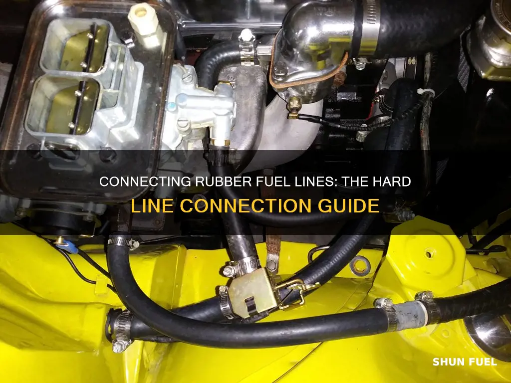 how to connect rubber fuel line to hard line