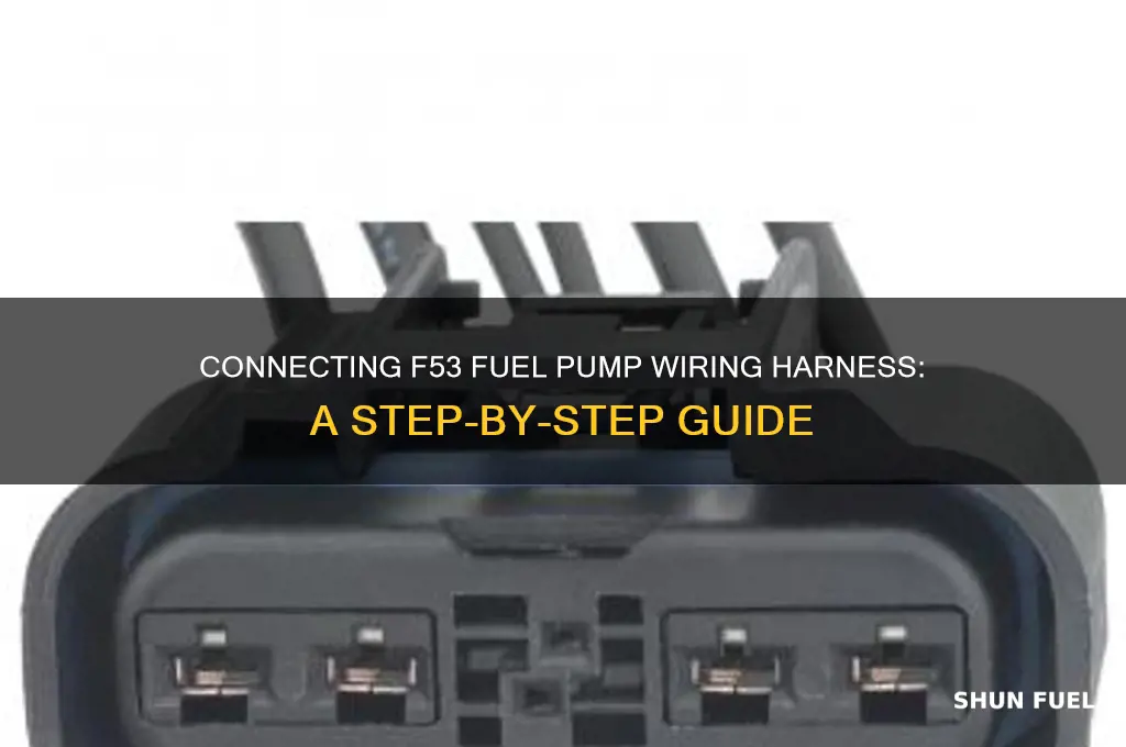 how to connect wiring harnes for new f53 fuel pump