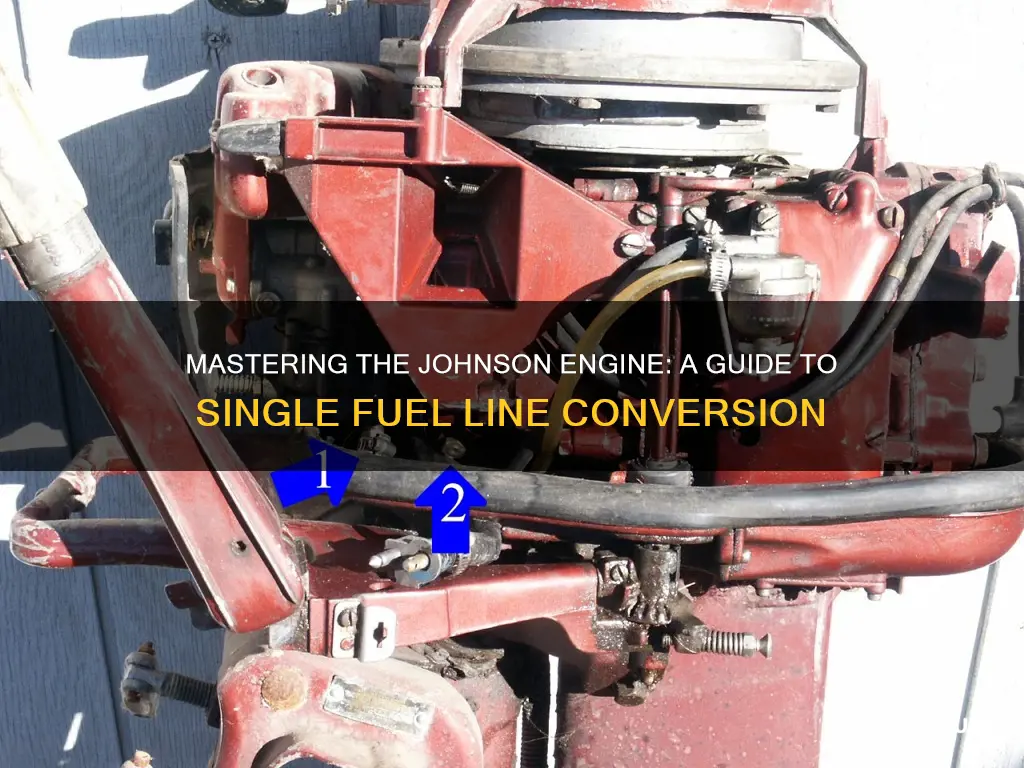 how to convert johnson to single fuel line