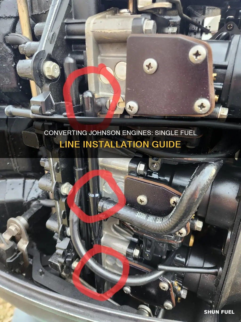 how to convert johnson to single fuel line