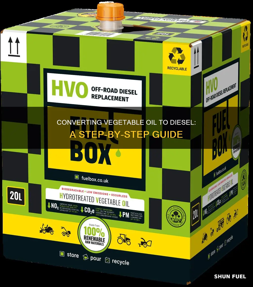 how to convert vegetable oil to diesel fuel