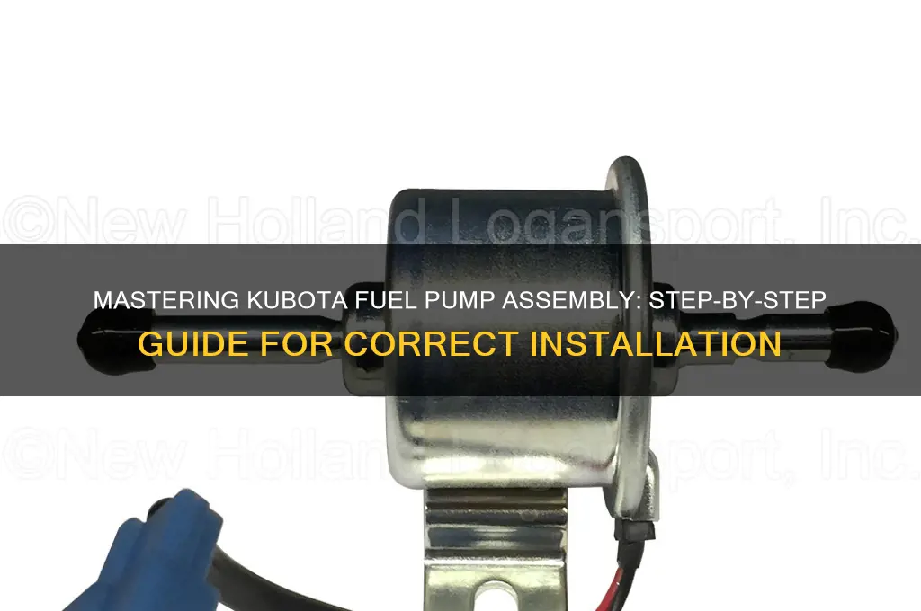 how to correctly assemble kubota fuel pump