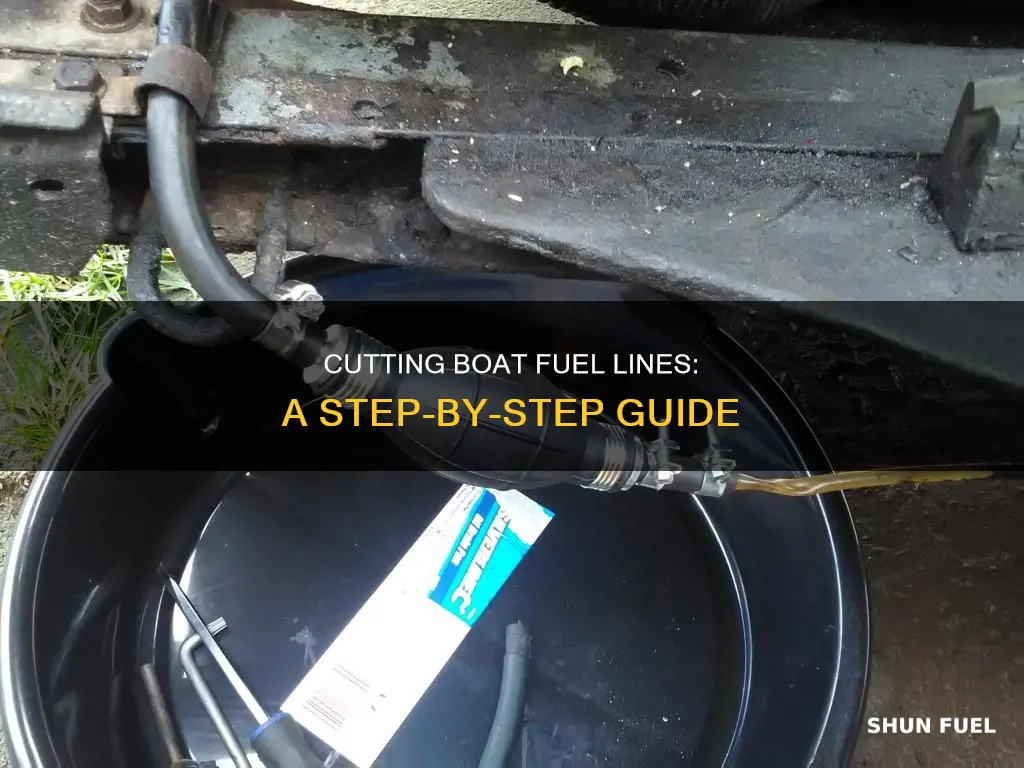 how to cut a boat fuel line