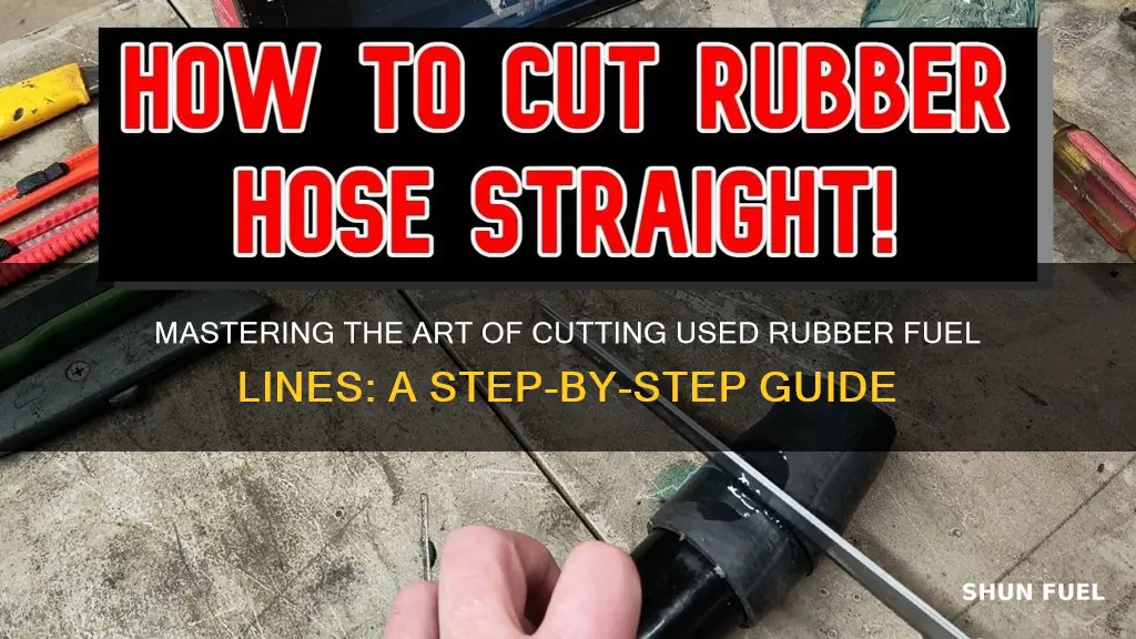 how to cut a used rubber fuel line