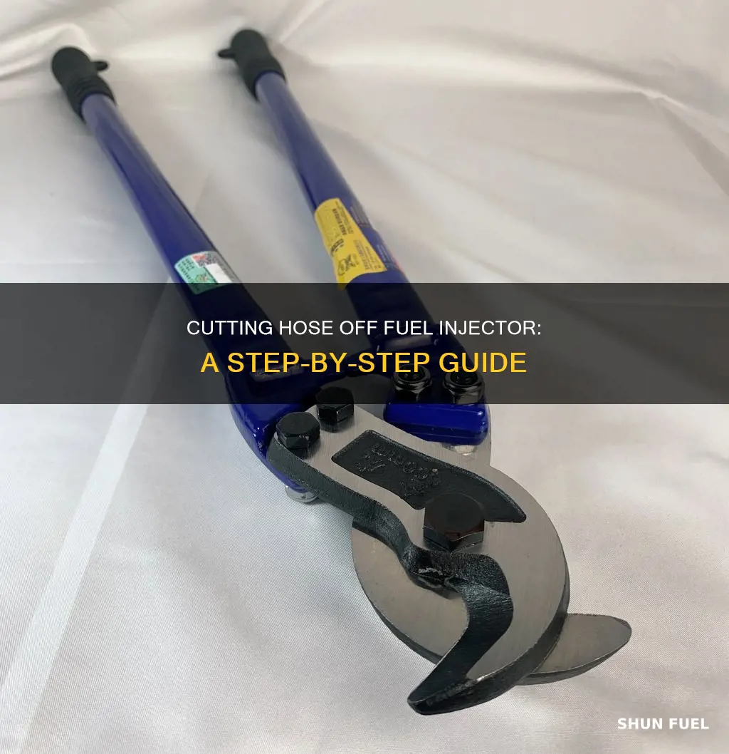 how to cut hose off fuel injector