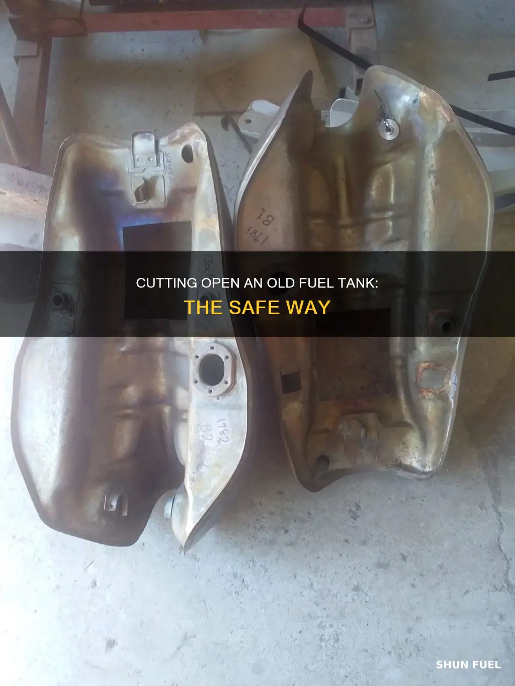 how to cut open an old fuel tank