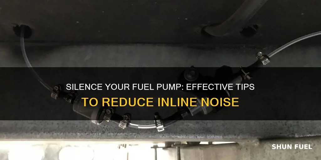 how to damp external in-line fuel pump noise