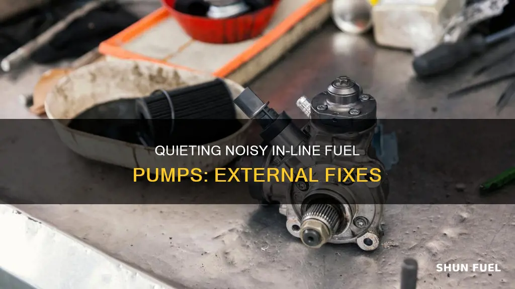 how to damp external in-line fuel pump noise