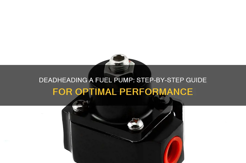 how to deadhead a fuel pump