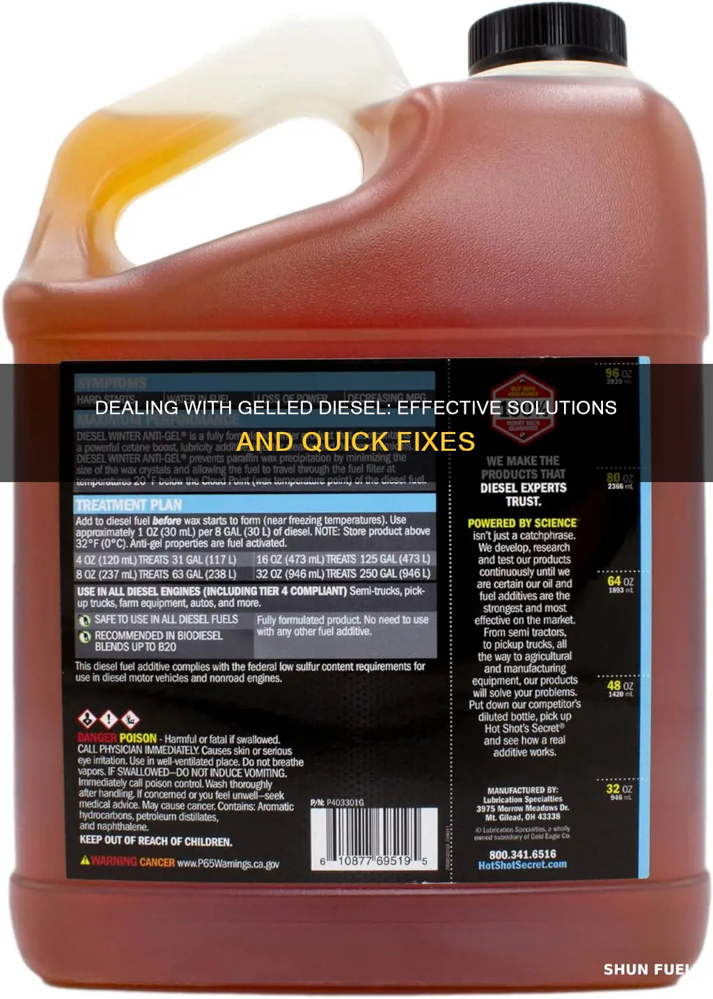 how to deal with gelled diesel fuel