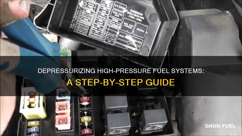 how to depressurize a high pressure fuel system