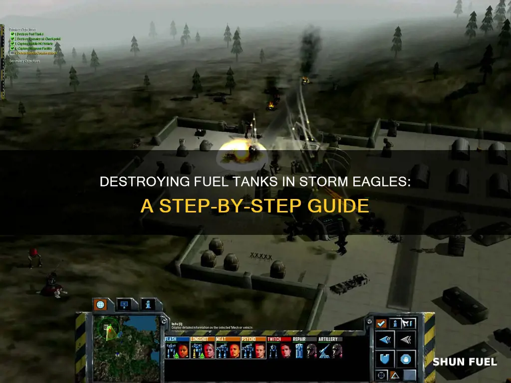 how to destroy fuel tanks in storm eagles
