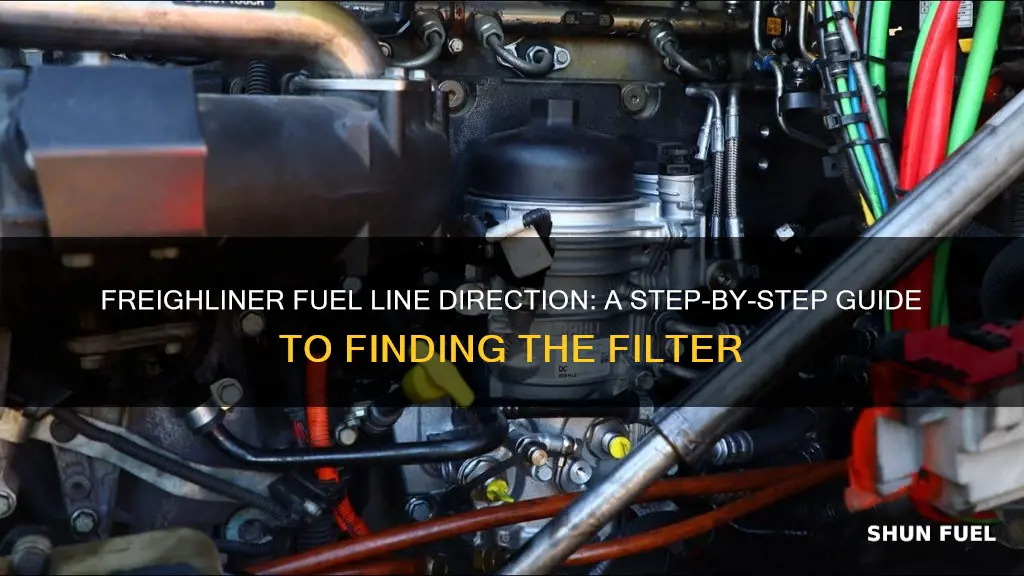 how to determine fuel line direction fuel filter on freighliner