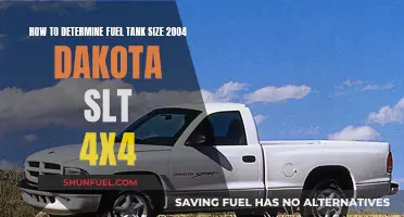 Fuel Tank Size for 2004 Dakota SLT 4x4: How to Determine?