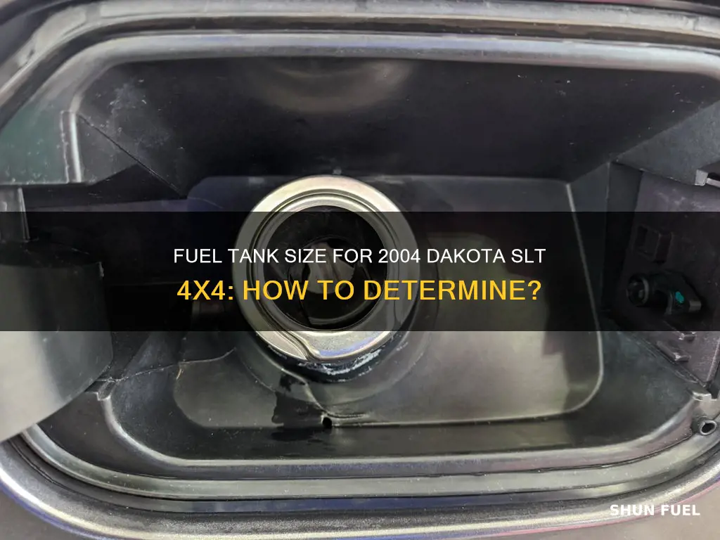 how to determine fuel tank size 2004 dakota slt 4x4