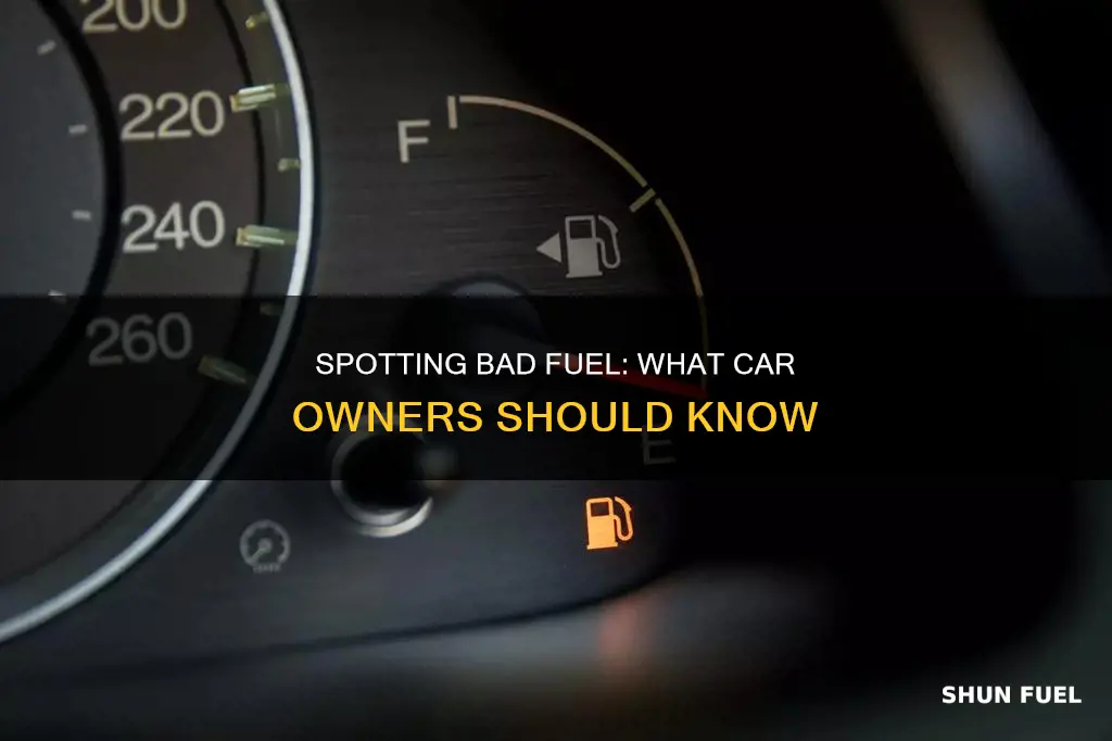 how to determine if a car has bad fuel