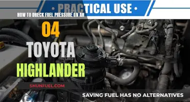 Checking Fuel Pressure: 04 Toyota Highlander Guide