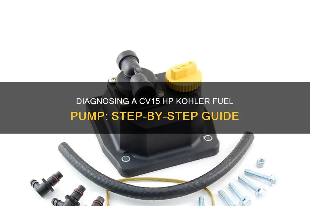 how to diagnose a cv 15 hp kohler fuel pump