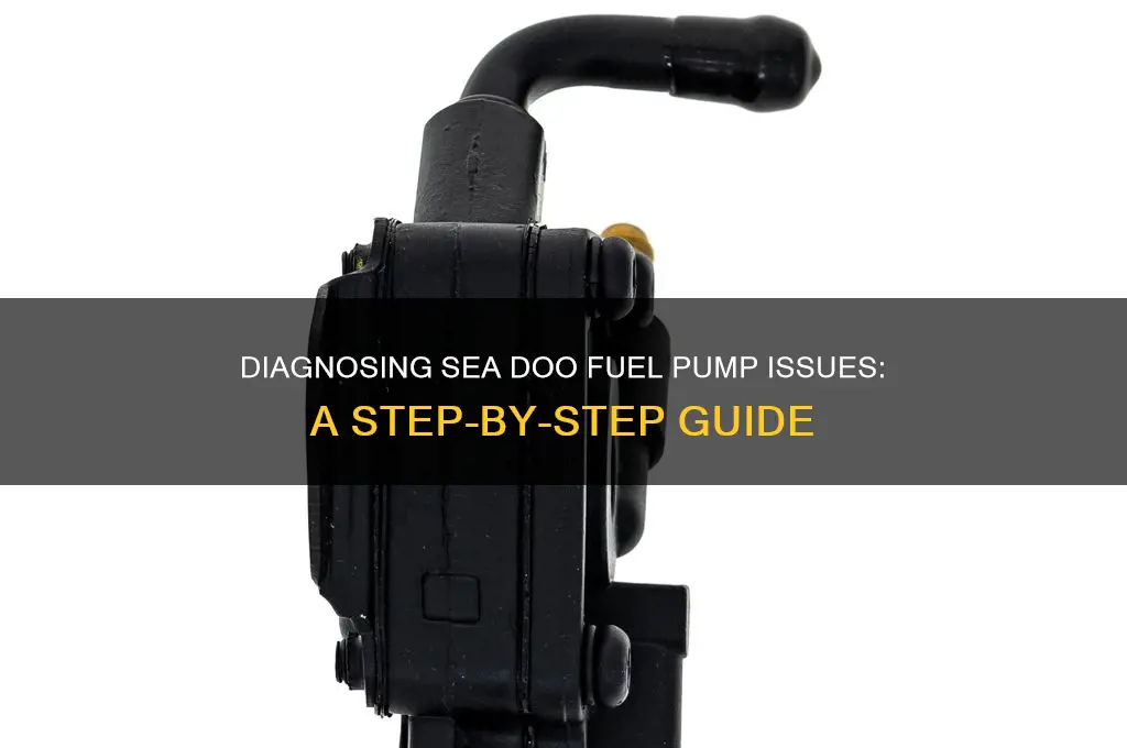 how to diagnose a fuel pump on a sea doo