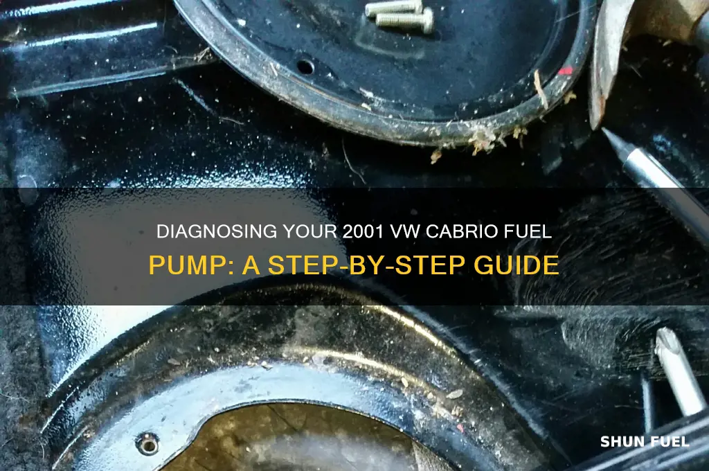 how to diagnose a vw cabrio 2001 fuel pump
